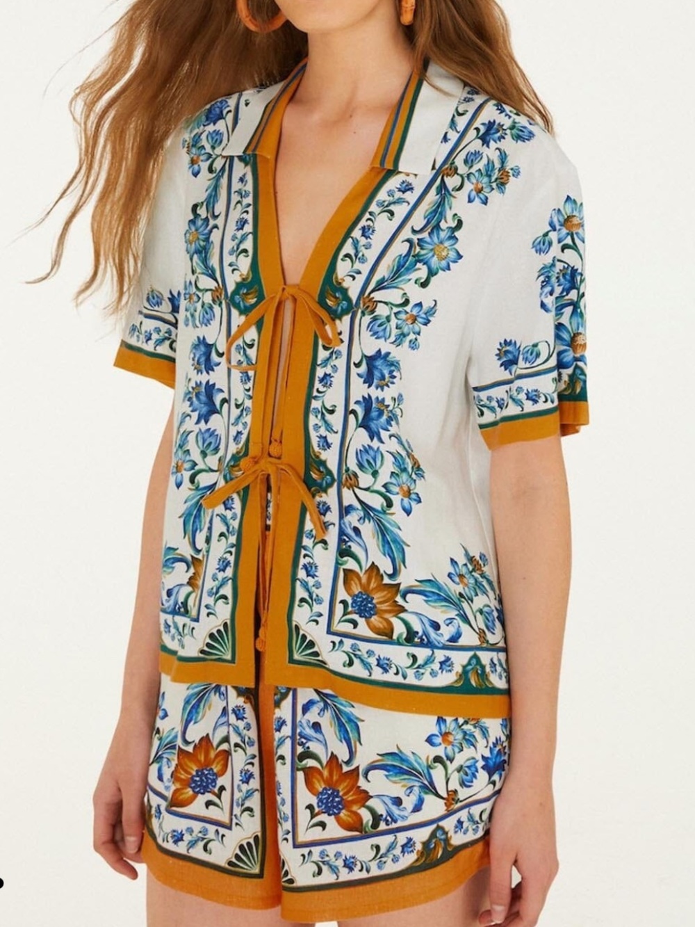 Farm Rio Flora Tile blouse - Picture 4 of 12
